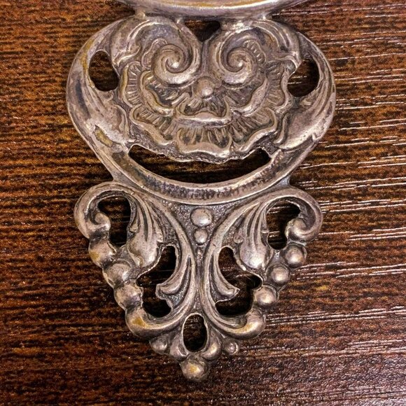 VTG Estate Denmark Silver Plate Hand Mirror Ornate Design Vanity Mirror! 152 - Picture 5 of 6